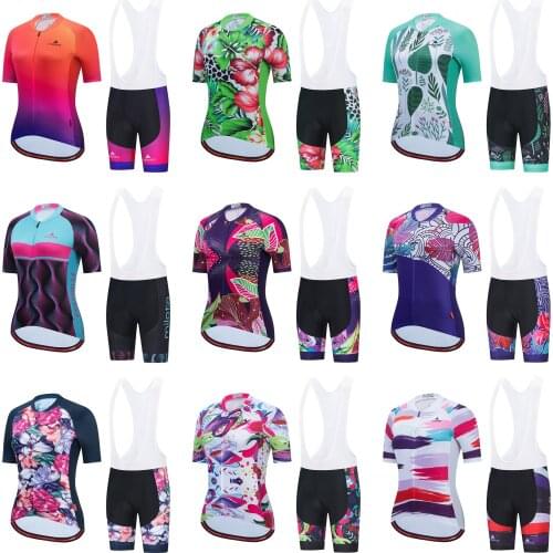 MILOTO Women Pro Cycling Sets Bike Clothes Summer Cycling Jersey Set Road Bicycle Jerseys MTB Bicycle Wear Maillot Ciclismo