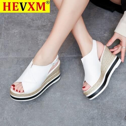 Platform Sandals Womens Shoes Ladies Summer Sandals Woven Shoes Thick-Bottom Sandalias Wedge Heels Roman Fashion Shoes Mujer