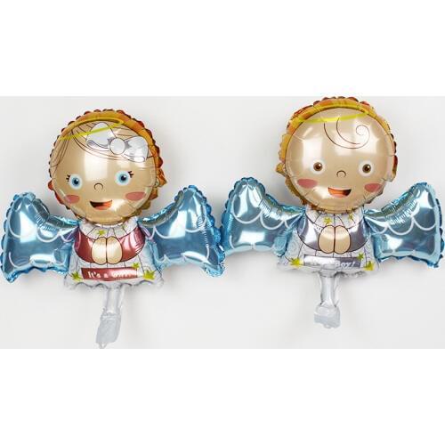 10pcs/lot New mini Angel baby balloon baby shower party foil baby boy girl balloons Birthday Party Decoration all ages/children