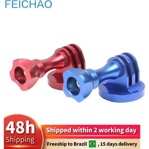 CNC Aluminium Tripod Mount Adapter With Metal Long Screw for GOPRO For XIAOYI GITUP SJCAM Sports Camera Spare Parts