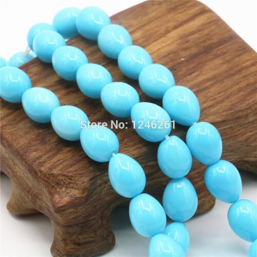 Accessories Crafts 7x9mm Blue DIY Beads Glass Pearl Beads Loose Ornaments Accessory Part Jewelry Making Design Women Girls Gifts