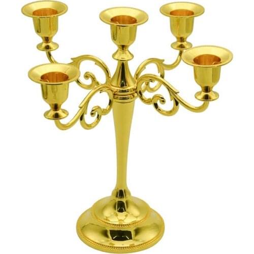 Antique Retro Gold Candlesticks Large Tall Bronze Candle Holders for Wedding Church Romantic Dinner Home Dercoration подсвечник