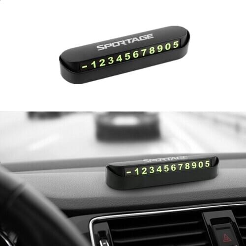 Car Temporary Parking Card Phone Number Card Plate Sticker for KIA Sportage Accessories