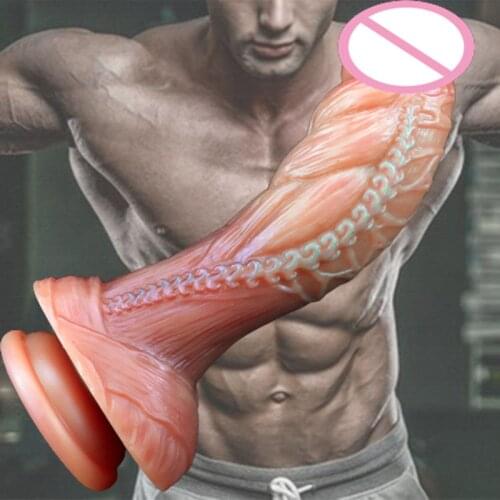 Big Dildo Erotic Soft Double-layer Silicone Huge Dildo Realistic Penis Suction Cup Dick for Anal Orgasm Adult Sex Toy for Women