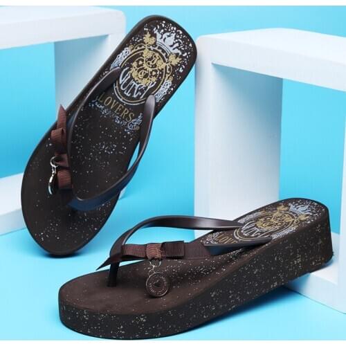 Juicy Lovers Brand Women Slippers Flat Wish Beach Slipper Sandals Red Brown Black Outdoor Sportswear Casual Summer Flip Flops