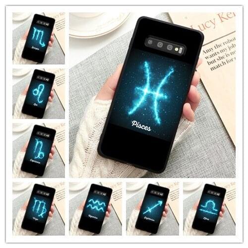 Lovely blue star 12 zodiac mobile phone case for Samsung Galaxy s20 Ultra s8 s9 s10 plus A50 A10 A20 A30 A70 A60 A51 A71 S