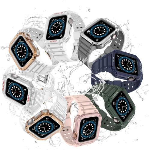 Case+silicone band for apple watch series 6 SE 5 4 3 iwatch band 42mm 38 bacelet watchband strap for apple watch band 44mm 40mm