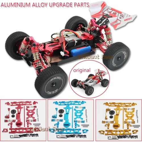 Wltoys 144001 Upgrade Parts 1/14 Scale Buggy Aluminium Alloy Metal Spare Accessories WL RC Car Arms Differential Turning Seat