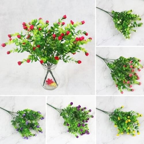DIY Mini Rose Artificial Flower 30 Heads Silk flowers Home garden Decoration Flores Bouquet For Wedding Party Decor 6 color