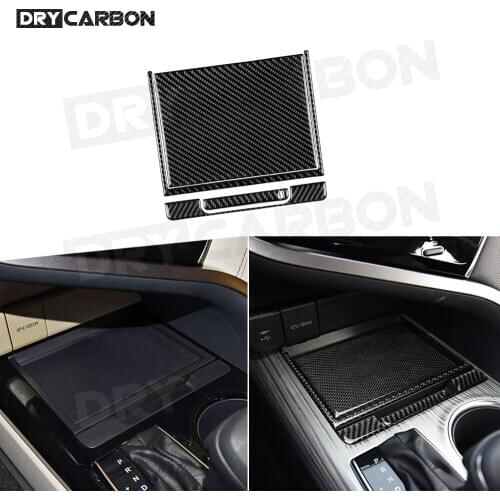 For Toyota Camry 2018 2019 Carbon Fiber Car Gear Shift Panel Storage Box Trim Cover Frame Stickers Car Styling