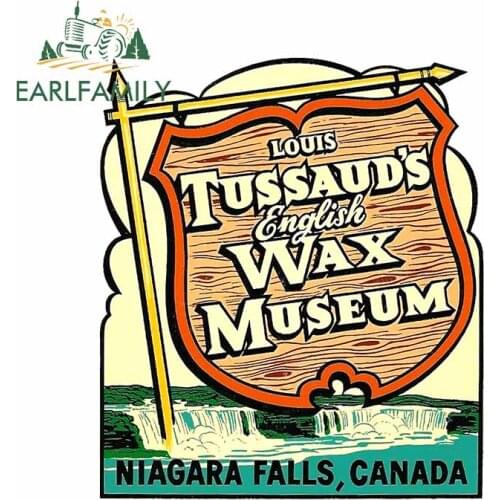EARLFAMILY 13cm x 11.1cm For Niagara Falls Wax Museum Refrigerator Car Stickers Auto Air Conditioner Decal Graffiti Decoration