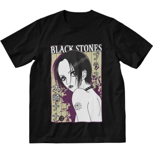Nana Osaki T-shirt Men Harajuku T Shirt Short Sleeve 100% Cotton Harajuku Anime Manga Tshirt Unique Tee Top