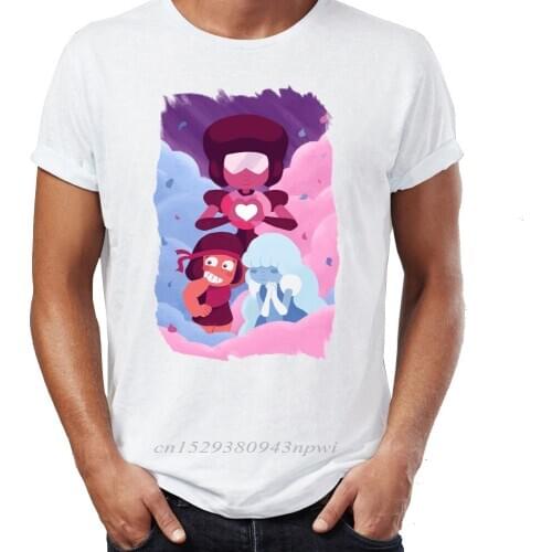 Mens T Shirt Steven Universe Garnet GLBT Lesbian Pride Awesome Mens Tshirt Hip Hop Streetwear New Arrival Male Clothes