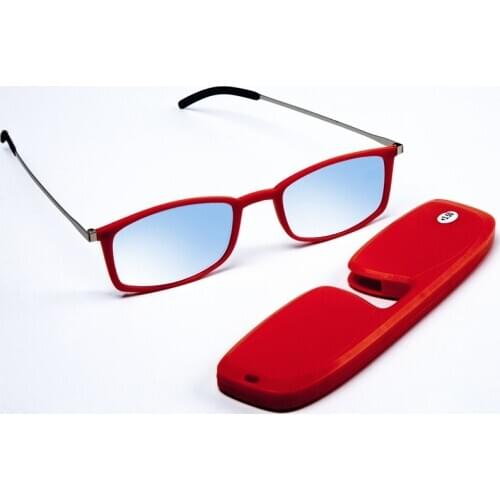 High Quality Ultra Light Anti-blue Light Reading Glasses Men with Case Metal Frame Presbyopia Glasses Women TR90 Gafas Black Red