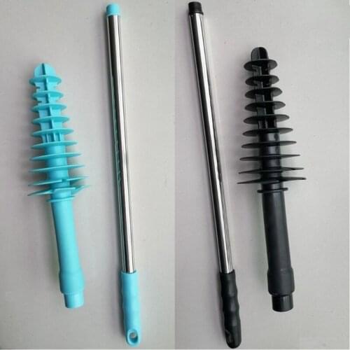 Sewer Pipe Clogging Piston Type Dredge Device Long-Handled Toilet Flexible Brush Plunger Household Tools