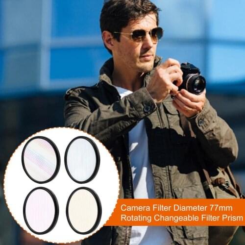 Creative Colorful Special Effect Camera Filter Lens 77mm Fun Kaleidoscope Filter Glass Prism Props Photography Accessories