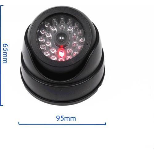 Dummy Dome Fake Surveillance Security Camera CCTV Flashing Red LED Light Indoor