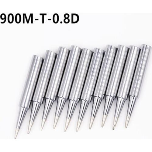10pcs tip 900M-T-0.8D Applicable 936/937 various resistance ceramic heat welde sting
