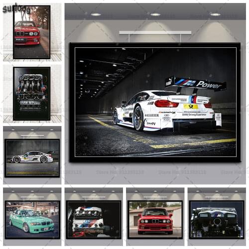 M3 BMW E30 Wall Art Poster Super Racing Car Hot Pictures Prints Canvas Painting for Living Room Home Decor