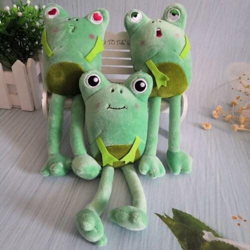 Creative New cute 21cm Cute plush cartoon long leg frog With fragrance green dog funny face bag decoration christmase gift