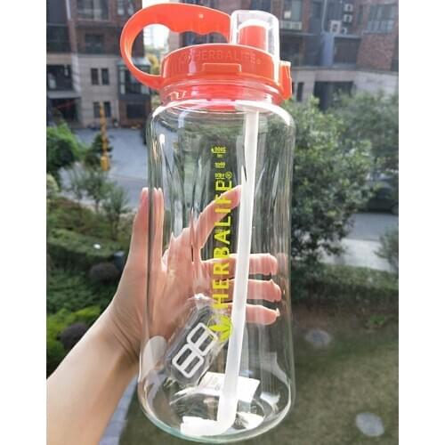 New arrival transparent Wholesale price 1000ml 2L Herbalife nutrition 24Fit straw water bottle sport plastic Bottle Kettle