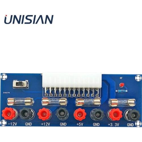 UNISIAN Desktop PC Power ATX Transfer Board ATX Computer Power Supply Adapter Module 24Pin Output Terminal Power Module Board