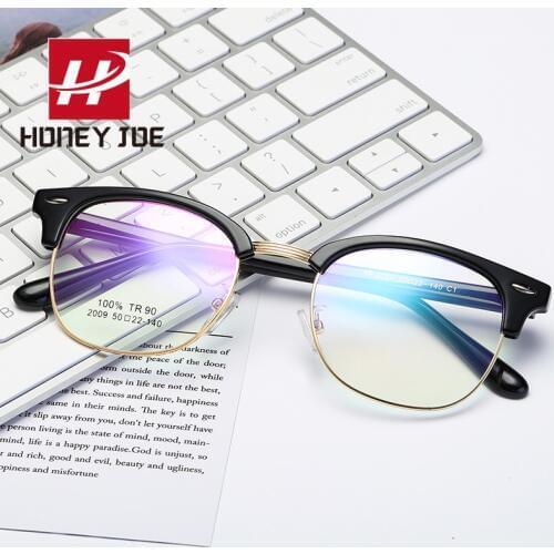 Half Metal Computer Gaming Glasses Spectacle Optical Glass Frame for Men Women Anti Blu-Ray Eyeglasses Blue Light Blocking UV400