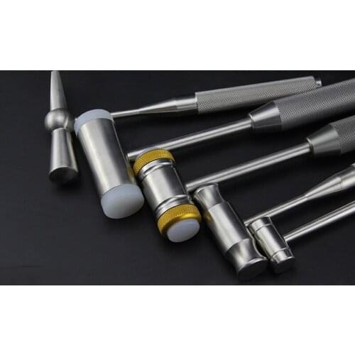 Five senses plastic beauty tools Five senses bone hammer boutique double skull hammer double-sided hammer stainless steel nasal