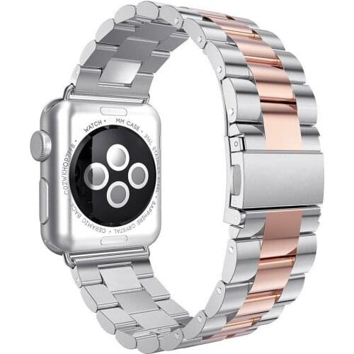42mm 38mm Metal Stainless Steel Band For Apple Watch Band 40mm 44mm Bracelet Strap Watch Band for iWatch Series SE 6 5 4 3 2 1