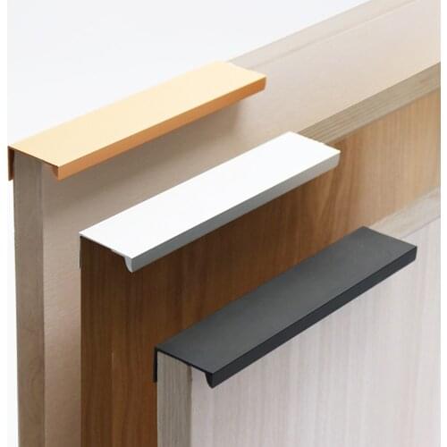 Cabinet Drawer Knobs Black Silver Orange Gold Hidden Handles Stainless Steel Kitchen Cupboard Furniture Hardware Door Knob