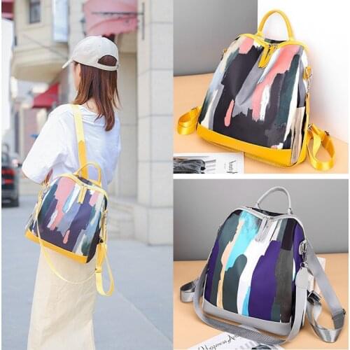 SMOOZA Women Backpack with Free Gift Multiple Using Women Grid Backpacks Female School Bag Girls Travel Bag Purse Free Shipping