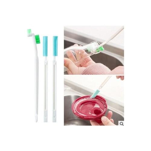 3 Pcs Sets Brush for Bottles Bottlebrush Cup Lid Gap Cleaning Kitchen Accessories Small Items Cooking Tools Toilet Bathroom Dust