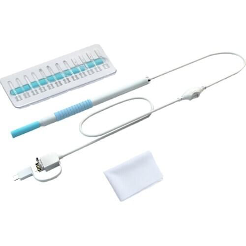 USB Borescope Ear Camera Borescope Inspection Camera Visual Earpick Tool for Ear Care with 6 Adjustable Led Light