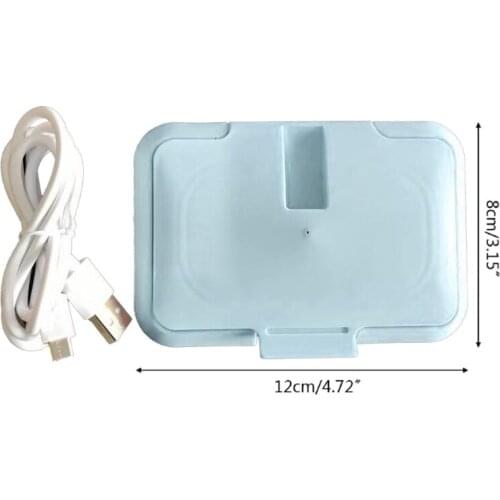 W3JF USB Baby Wipes Heater Thermal Warm Wet Towel Dispenser Napkin Heating Box Cover