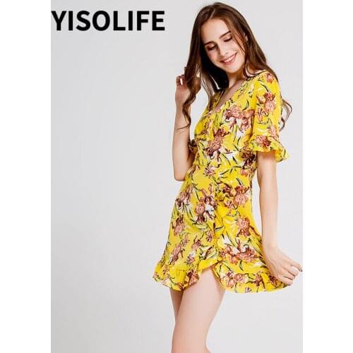 Короткие летние платья YISOLIFE China At AliExpress