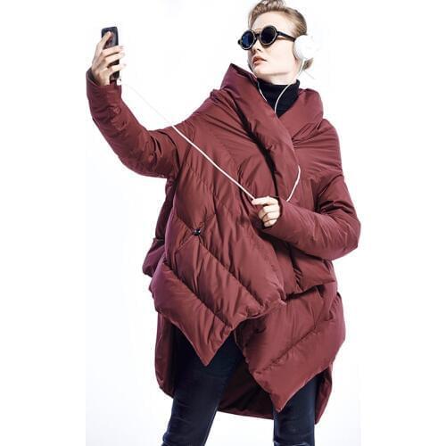 Winter A-line Down Jacket Women Warm Thick Casual White Duck Down Coat Female Fashion Puffer Jacket Elegant Woman Winter Coat