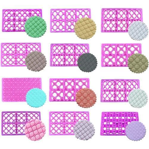 13 Styles Geometric Shape Sugar craft Fondant Cutter Cake Mold Pastry Art Embossing Biscuit Cutter Mould Cake Decorating Tools