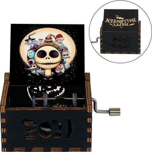 2021 New Wooden Music Box Color Music Box Halloween Christmas birthday gift Music Box