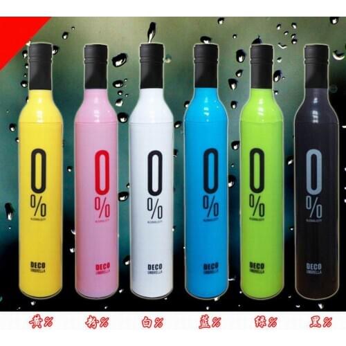 30pcs Designer Personalized Clear Rain Umbrellas!Cute And Compact Manual 3 Folding Wine Bottle Umbrella&Paraguas For Sale