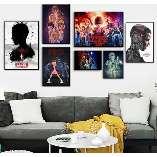 Diamond Painting Cross Stitch Stranger Things TV Poster Picture of Rhinestone DIY Diamond Mosaic Diamond Embroidery Home Decor