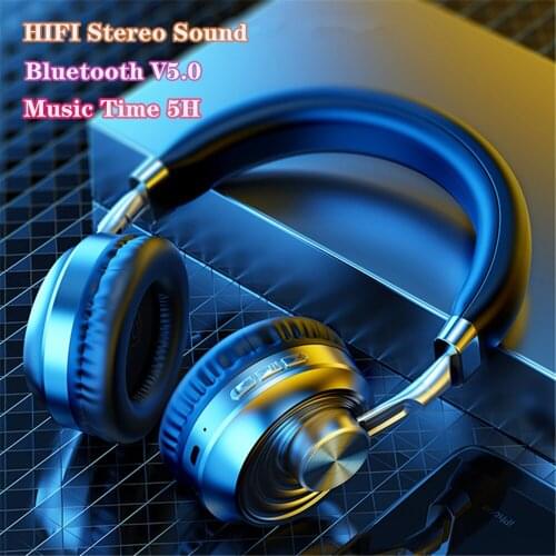 BYKRSEN Wireless Headphones HIFI Stereo Bluetooth Earphones Gaming Headset FM SD Card Music Headphone With Mic For Phone Audio