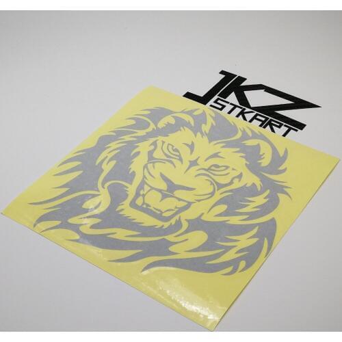 JKZ STKART Vinyl Die Cut Car Sticker Decals Lion Head 15 x 15 cm for Motor Bike Laptop Helmet Decorated Stickers