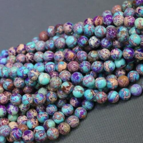 Kindgems, 10mm Purple Stone Necklace Beads, Sediment Slice Loose Beads Drilled Slab Women Fashion Accessories Jewelry Making