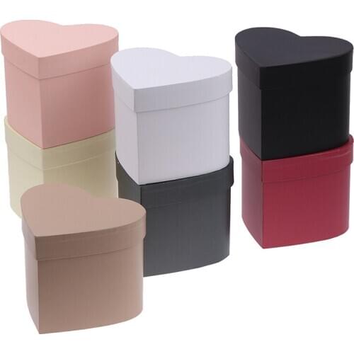 Florist Hat Boxes Heart Shaped Box Candy Boxes Gift Box Packaging Boxes for Gifts Christmas Flowers Gifts Living Vase