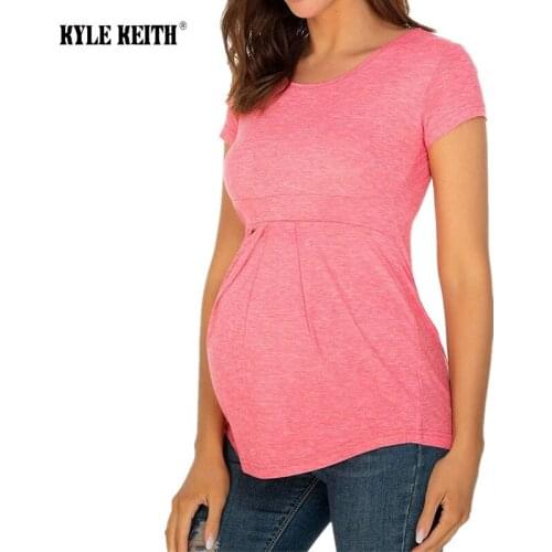 Maternity Summer Tops Women Pregnancy Short Sleeve T-Shirts Casual Tees for Pregnant Ladies Top Cute Pregnancy Clothes