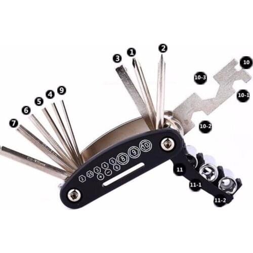 Multi tool allen hex motor fix MTB Mountain cycle wrench Motorcycle multipurpose Screwdriver kit spoke repair multitool