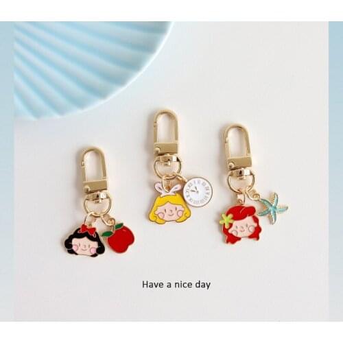 Cartoon Girl Kawaii Key Chain Charms Accessories Pendant Couple Gift Phone Charm Car Keychain for Bags Personalized Gift keyring