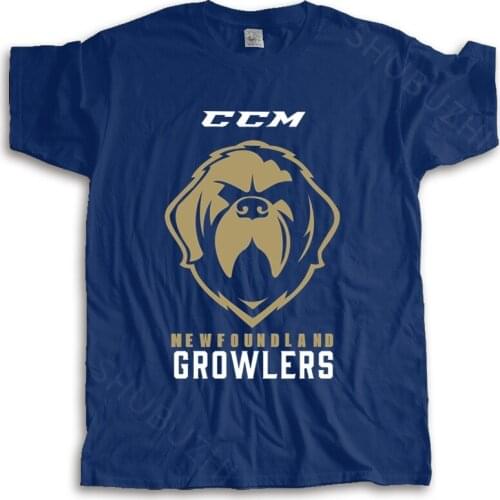 Men o-neck tshirt fashion brand t-shirt black new Newfoundland Growlers Ice Hockey shubuzhi Mens T-shirt