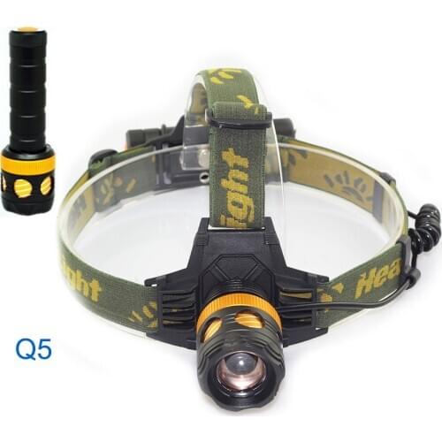 2 in 1 led Headlamp with flashlight Q5 Frontal flash lamp torch lanterna Head Lamp headlight For Fishing Hunting Camping