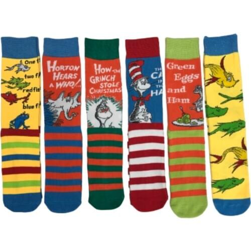 MenS And WomenS Socks Cartoon Characters In Tube Socks Funny Hip Hop Skateboard Cotton Socks Fashion Street Socks Preferred